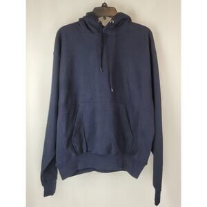 Heavyduuty Premium Men's Blank Blue Hoodie Size M Points North Trading Company